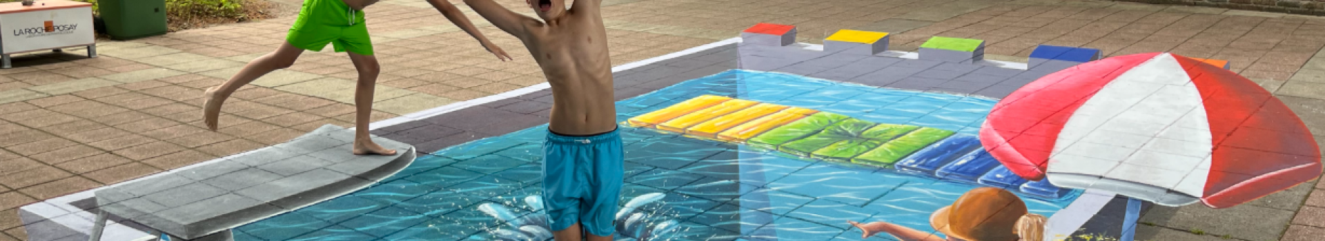 Boschbad vraagt met 3D-streetart aandacht voor zwemveiligheid